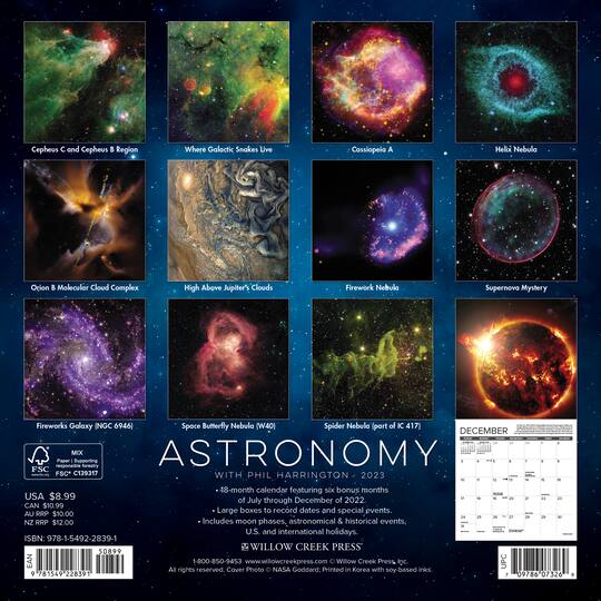 2023 Astronomy Mini Wall Calendar Michaels